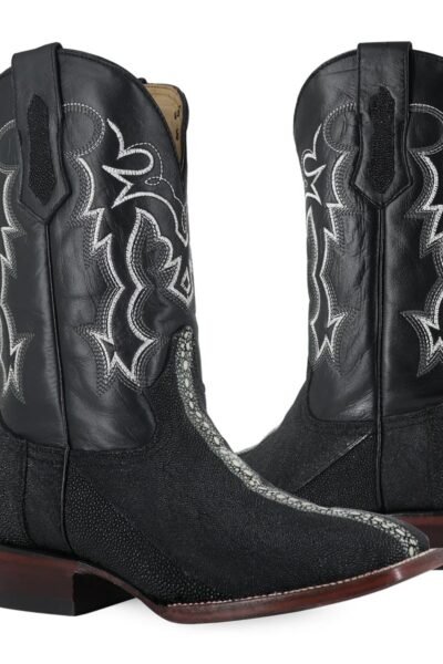 BOTA VAQUERA BULLDOG MANTARRAYA REYNA NEGRO.