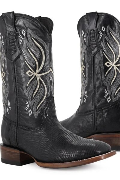 BOTA VAQUERA BULLDOG LIZZAR NEGRO.