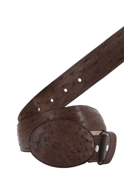 CINTURON VAQUERO PARA HOMBRE EN PIEL DE AVESTRUZ.