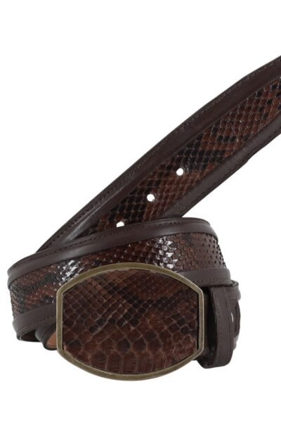 CINTURON HEBILLA CUA PARA HOMBRE EN PIEL DE PITON.