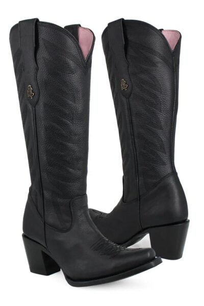 BOTA VAQUERA PARA DAMA DE PIEL MODELO BANDIDA.