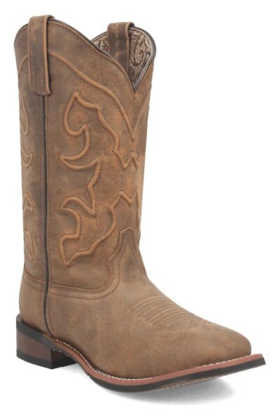 Ride tall in the saddle wearing the Megan leather boot. Cowboy-approved rubber outsole, stockman heel, and broad square toe meet the needs of our cowgirls. Comfy removable orthotic insole for long days in and out of the saddle.
