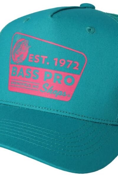 Bass Pro Shops Springfield MO Est 1972 Trucker Cap Hat Pink Adjustable Mesh