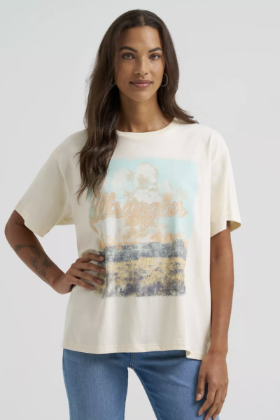 DISTRESSED LANDSCAPE GIRLFRIEND GRAPHIC TEE