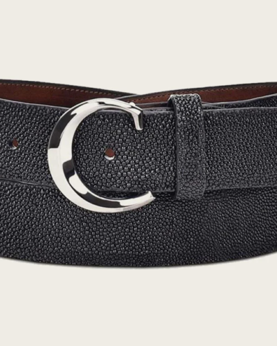 Cinturón De Mantarraya - Negro
