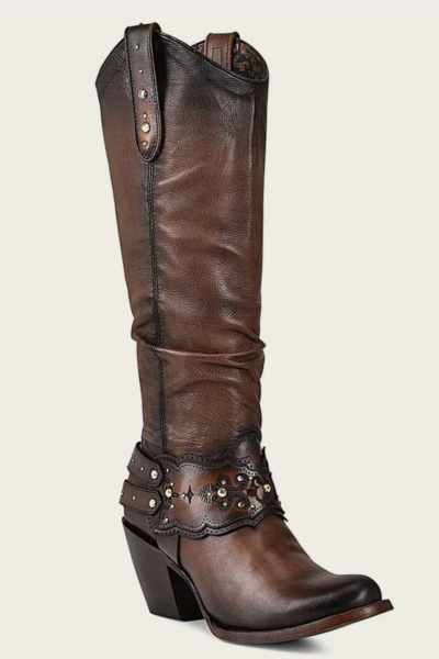Cuadra Bota Vaquera Café Cristal Austriaco