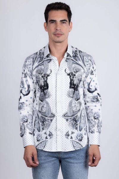 ZHUHAI RHINESTONE LONG SLEEVE SHIRT