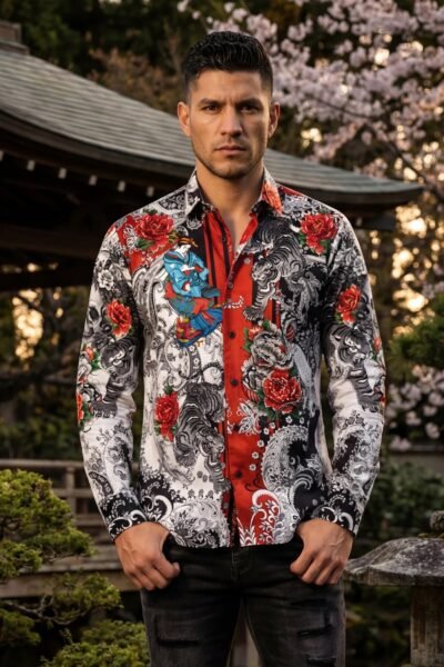 CRANIUM RHINESTONE LONG SLEEVE SHIRT