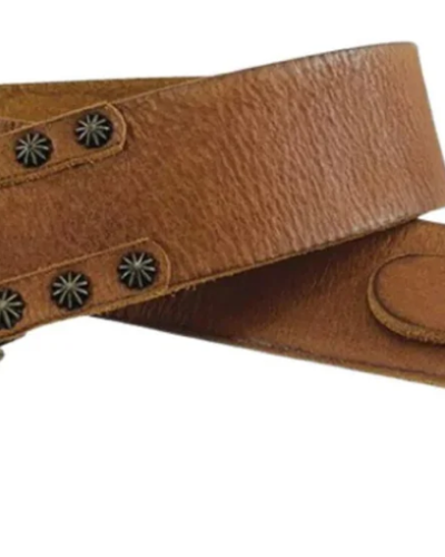 Cinturón Roper De Piel De Búfalo Ahusado