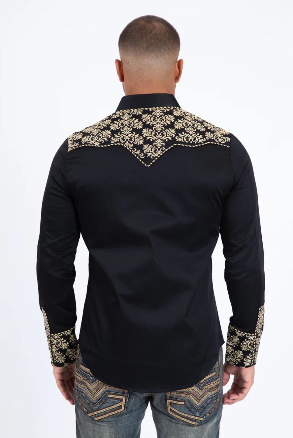 Platini Negra/Beige Con Bordado Moderno - Image 5