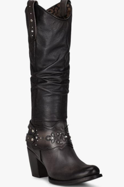 Cuadra Bota Vaquera Negro Metalico