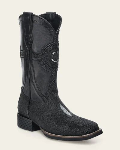 Cuadra Black Stingray Leather Western Boot