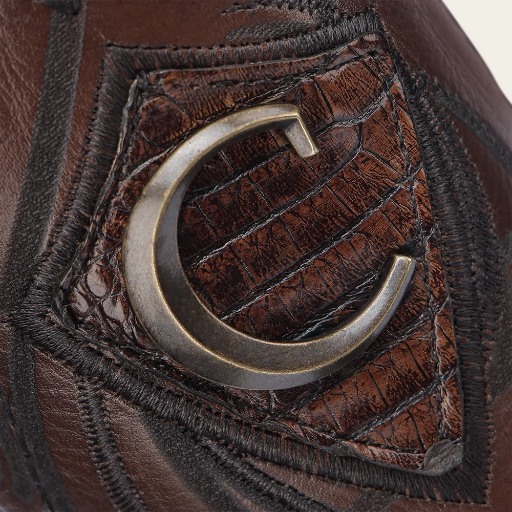 Cuadra Engraved Honey Cayman Western Boots - Image 8