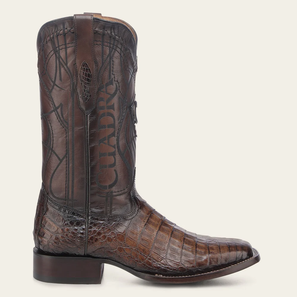 Cuadra Engraved Honey Cayman Western Boots - Image 2