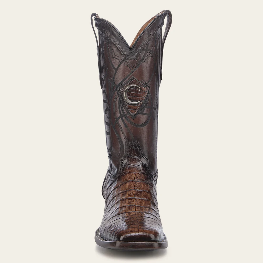 Cuadra Engraved Honey Cayman Western Boots - Image 4