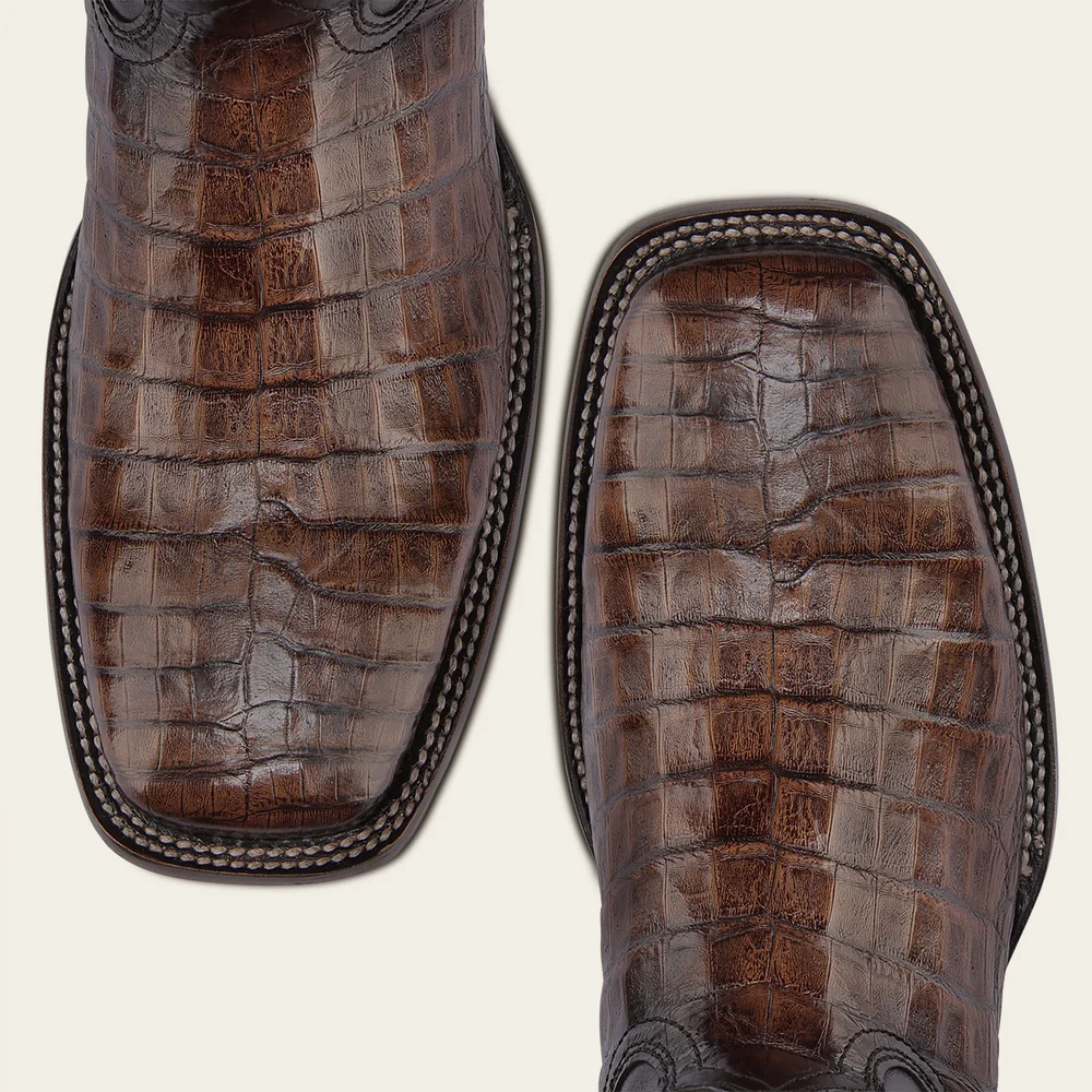 Cuadra Engraved Honey Cayman Western Boots - Image 6