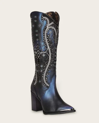TALL WESTERN STYLE BLUED BOOT