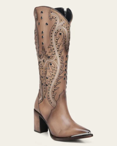 TALL WESTERN STYLE BROWN BOOT