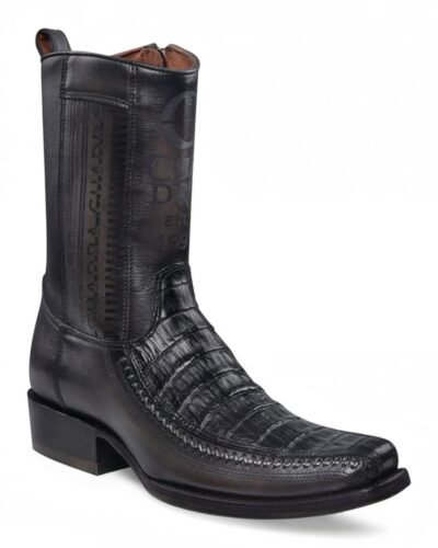 Cuadra Engraved Black Fuscus Western Boots