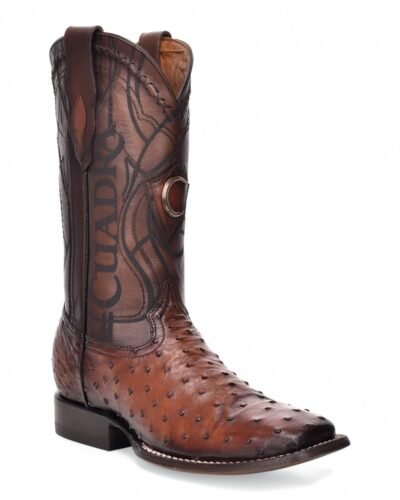 Cuadra Ostrich Brown Western Boots