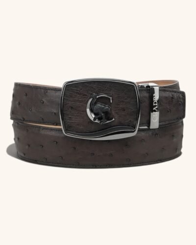 CUADRA MEN CHOCOLATE OSTRISH LEATHER BELT