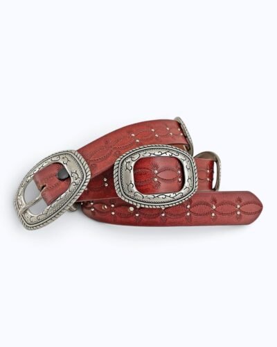 Women's Wrangler Embossed Slider Conchos Belt